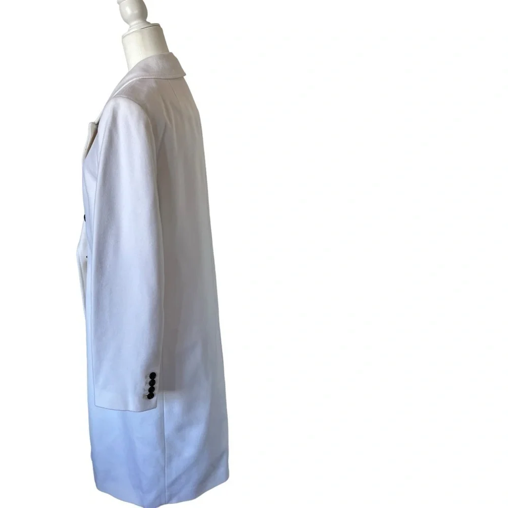 J.Crew Double-Breasted Topcoat in Italian Wool-Cashmere in Ivory Size 12